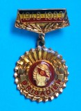Santierele Nationale ale Tineretului aniversare 35 de ani 1983 - insigna RSR