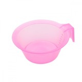Bol gradat cu maner pentru vopsea de par, roz transparent