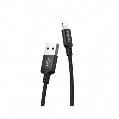 Cablu de Date USB-A la Lightning 2.4A, 2m - Hoco Times Speed (X14) - Black