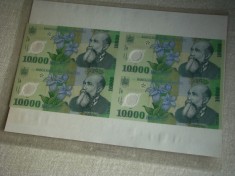 Bloc / Coala 4 Bancnote 10000 lei 2000 (Ghizari) ROMANIA - UNC foto