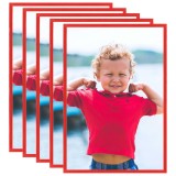 Cumpara ieftin Rame foto colaj pentru masă, 5 buc., roșu, 10x15 cm, MDF