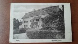 Carte postala, Avrig, Curtea sanatoriului, perioada interbelica