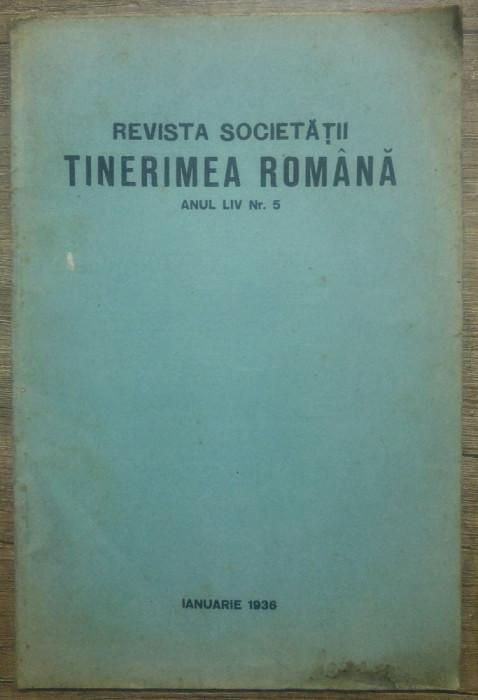 Revista societatii Tinerimea Romana/ ianuarie 1936