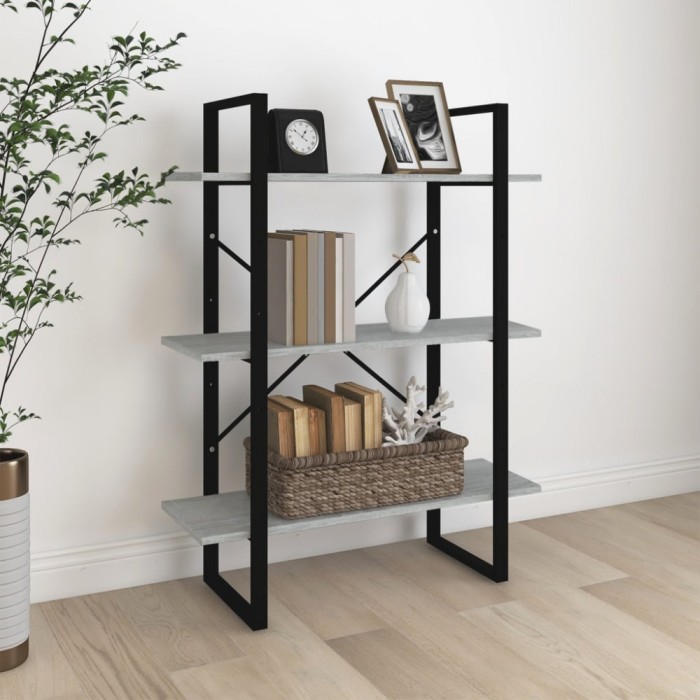 vidaXL Bibliotecă, gri sonoma, 80x30x105 cm, lemn prelucrat 821316