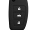 Husa cheie auto din silicon Audi tip briceag 3 butoane Negru