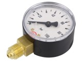 Manometru Presiune 0-100 bar, 50mm, G1/4, Clasa 1.6, Plastic, Conexiune Inferioara