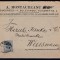 ROMANIA PLIC CU ANTET FRANCAT REGELE CAROL I SPIC DE GRAU 25 BANI CIRCULAT 1906