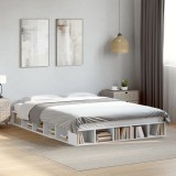 Cumpara ieftin Cadru de pat, alb, 160x200 cm, lemn prelucrat