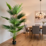 Palmier artificial Livistona Evantai, 15 frunze, 200 cm, verde