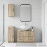 Cumpara ieftin Set de cabinet pentru baie cu 3 piese HOORN Stejar Sonoma