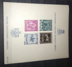 TIMBRE ROMANIA LP 133 1939 CENTENARUL NASTERII REGELUI CAROL I COLITA MNH NEDANTELATA MNH