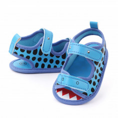 Sandalute albastre cu barete - Croco (Marime Disponibila: 3-6 luni (Marimea 18