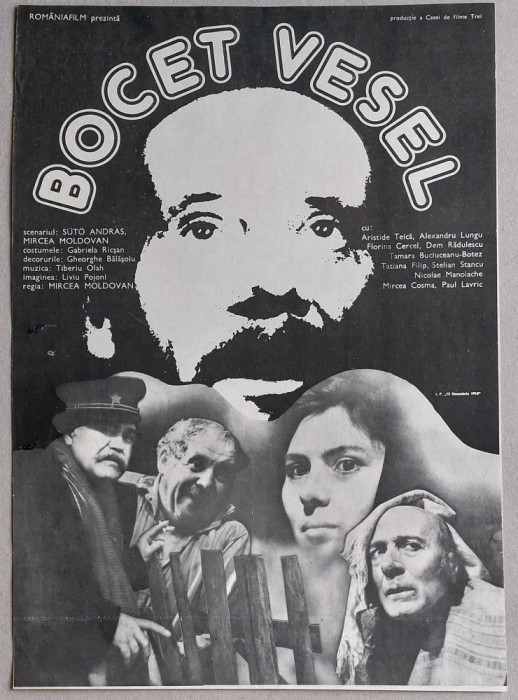 Bocet vesel - afis film romanesc, Romaniafilm 1984, cinema Epoca de Aur