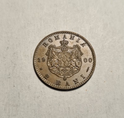 2 bani 1900 cu Riduri la Ureche Piesa Frumoasa de Colectie foto
