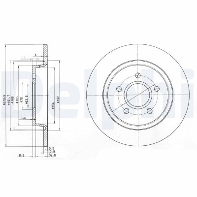 DELPHI BG3897C Disc frana foto