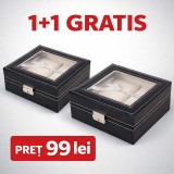Cumpara ieftin Ofert? Limitat?: 1 + 1 CADOU &ndash; Caset? Depozitare 6 Ceasuri Piele Eco