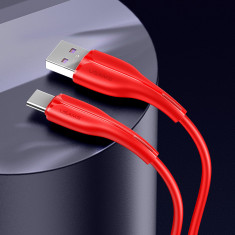 Cabluri USAMS, U38 Type-C, 5A, Fast Charging & Data Cable, US-SJ376, 1m, Red