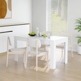 Gossi masa de sufragerie, alb, 140x74,5x76 cm, lemn prelucrat