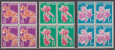 DB1 Albania Flori 1961 bl. x 4 MNH foto