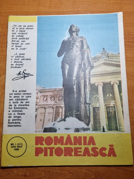 romania pitoreasca ianuarie 1990-primul nr dupa revolutie,art revolutia romana