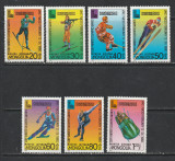 Mongolia 1980 - #301 Jocurile Olimpice de Iarna Editia a XIII-a - 7v MNH, Nestampilat