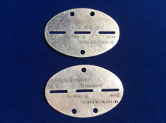 Efecte militare - Placute identificare DOG TAG - Armata Romana foto