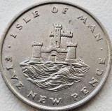 5 new pence 1975 Isle of Man / Insula Man , Tower of Refuge, km#22, 23,59 mm