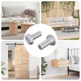 vidaXL Șurub cu Prindere 2 pcs Argintiu M6 x 15 mm Oțel 864574