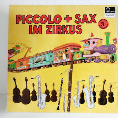 André Popp – Piccolo + Sax Im Zirkus, vinil, audiobook germana, NM