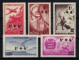 MONACO 1945 - Avioane, pasari, heraldice, posta aeriana/ serie completa MNH OG, Nestampilat