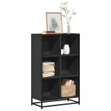 VidaXL Bibliotecă, negru, 65,5x33x107,5 cm, lemn prelucrat