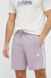 Adidas pantaloni scurți bărbați, culoarea violet IS1393