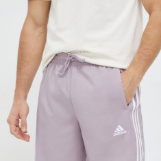 adidas pantaloni scurți bărbați, culoarea violet IS1393
