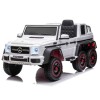 Masinuta electrica copii, Mercedes G63 6x6, 210W, 12V 10Ah, echipare Premium, alba
