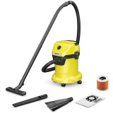 Aspirator umed-uscat Karcher WD 3 V-17/4/35 1.628-124.0 Aspirare umeda si uscata, 17 L, Furtun 3.5 m, 1000 W, Duza auto, Duza pentru spatii inguste, F