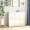 Gossi dulap, alb extralucios, 88x30x70 cm, lemn prelucrat