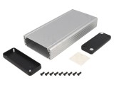 Carcasă aluminiu gri 1455 X: 78mm Y: 120mm Z: 27mm - Carcasă aluminiu gri compactă