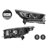 Far Ford Kuga, 02.20, St-Line, partea Dreapta, cu lumina timp de zi tip LED; H1+H7+LED; electric; negru, transparent cu finitie alba; cu becuri; cu, Valeo