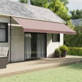 vidaXL P&acirc;nză de rezervă copertină, dungi maro, 5 m 367784