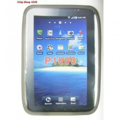 Husa Silicon Samsung P1000 Galaxy Tab Gri foto