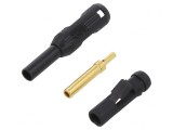 Soclu Banană 2mm Negru Aurit 38.2mm