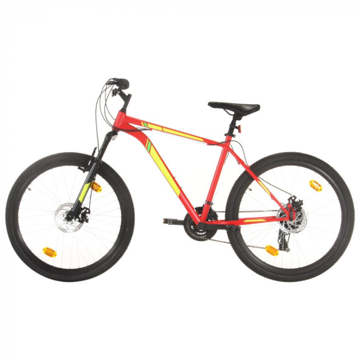 vidaXL Bicicletă montană cu 21 viteze, roată 27,5 inci, roșu, 42 cm