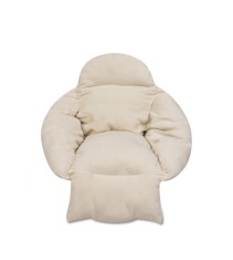 Perna XXL pentru leagan de gradina, tip scaun, 64 x 56 x 66 cm, ecru