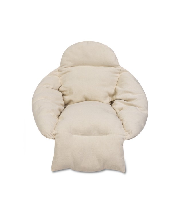 Perna XXL pentru leagan de gradina, tip scaun, 64 x 56 x 66 cm, ecru