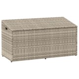 vidaXL Cutie de depozitare grădină gri deschis 110x50x58 cm polirattan