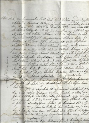 A3050N Act de cedare către creditor a unor păm&amp;acirc;nturi zălogite pentru &amp;icirc;mprumuturi de bani, 1844, Transilvania, cu sigilii &amp;icirc;n ceară roșie foto