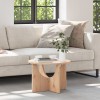 VidaXL Masă de cafea natural 50 x 50 x 35 cm Lemn masiv de pin