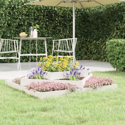 Gossi jardiniera, alb, 112x112x27 cm, lemn masiv de pin foto