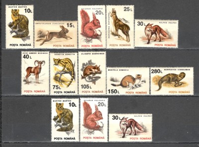 Romania.1993 Animale+ 3 buc. cu filigran ZR.901 foto