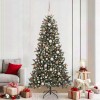 VidaXL Brad de Crăciun artificial cu 300 LED Verde 114 x 114 x 210 cm 3395890
